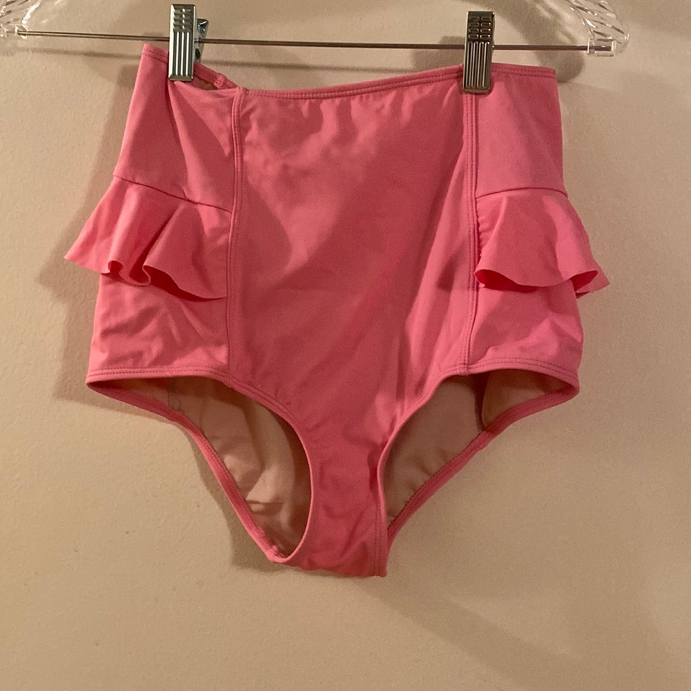 Kourtni Jeane pink high waisted bathing suit bottoms